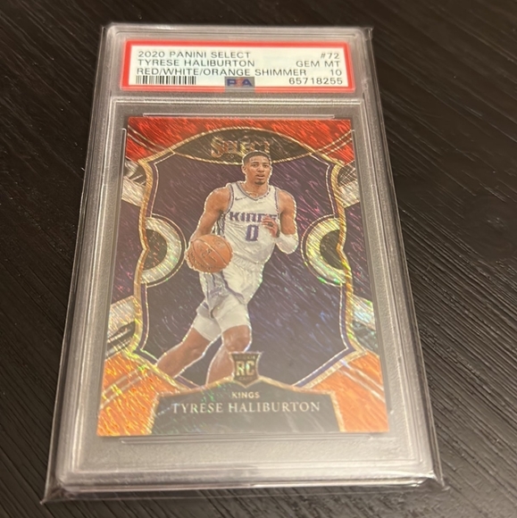 2020 Panini Select Tyrese Haliburton #72 Red White Orange Shimmer PSA 10
